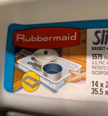 Rubbermaid Slide n Stack Slide N Stack Basket White Plastic 14.5x20x3.4  #5579