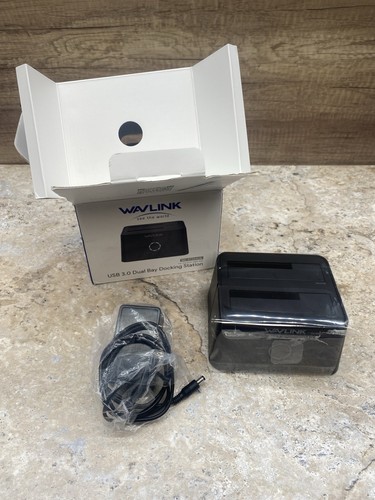 WAVLINK Hard Drive Docking Station Clone USB3.0 Dual Bay For 2.5" 3.5" HDD SSD - Picture 1 of 8