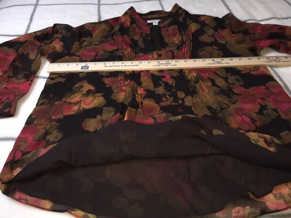 Coldwater Creek NWOT Women’s Floral Poly/Chiffon Blousy Blouse. Size 1X/ 18 - Image 4 of 4