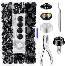 150pc Fastener Button Snap Press Stud Kit Stainless Steel Marine Boat Canvas Set