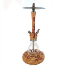 Top Wood Nargile Stainless Steel Shisha High Quality Glass Hookah European...