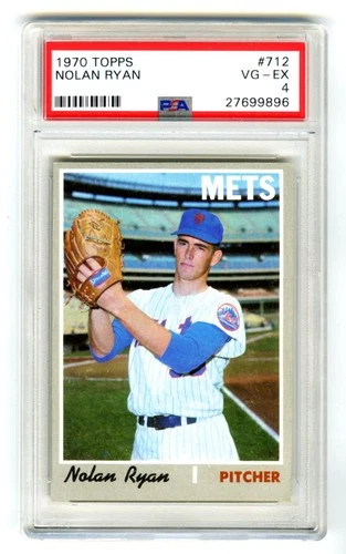 NOLAN RYAN~NEW YORK METS~1970 TOPPS PSA-4 VG-EX MLB BASEBALL CARD#712 (NEW CASE)