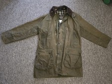 Barbour Border Wax Cotton Jacket Green Size C38 Men's Classic