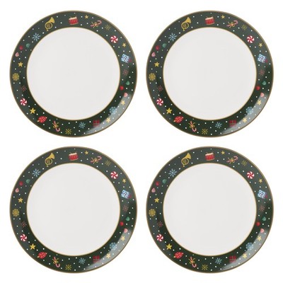 Lenox Nutcracker Ballet Collection, Porcelain Dinnerware 4 Count, Multicolor