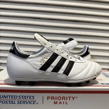 New Adidas Copa Mundial Leather Soccer Cleats White Black Men's Size 5 ID4050