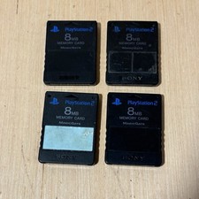 Lot Of 4 Sony PS2 Official UNTESTED OEM MagicGate 8mb Memory Card Genuine-Read 