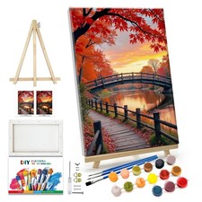 Paint by Numbers Kit for Adults with Frame Autumn Landscape Paint by Number w...