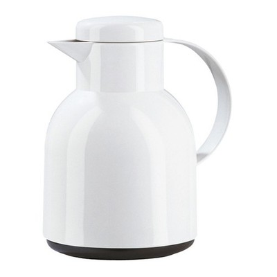Emsa 504229 Samba Quick Press closure vacuum jug, 1.0 litres, white 34 Ounce Whi