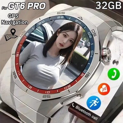 2026NEW GT5 Pro SmartWatch 32 GB Speicher GPS Google Maps Navigation AMOLED Uhr