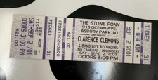 Clarence Clemons *RARE* Springsteen FULL UNUSED Ticket Stub Stone Pony 9/2/2001
