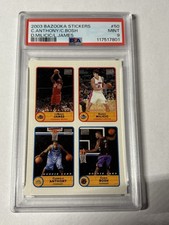 Lebron James Anthony Bosh Milicic- 2003 Topps Bazooka Stickers Rookie RC PSA 9
