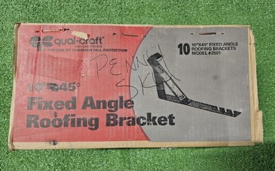 Qual Craft 2501 Steel Red 45° x 10'' Fixed-Angle Roofing Bracket  Box of 10, FS