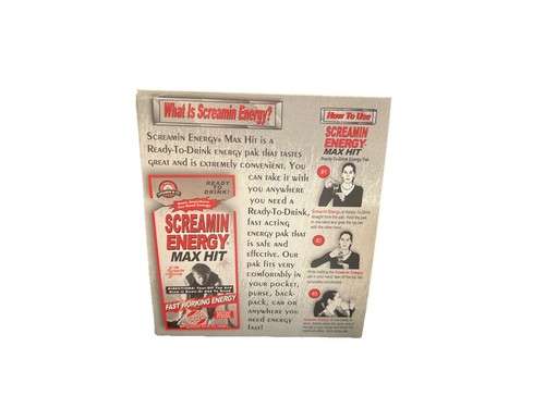 Vintage Screamin Energy Max Hit Box - Sealed Packs - Not for Consumption - Picture 3 of 4