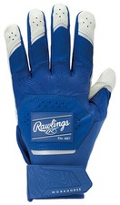 Rawlings 2025 Workhorse Batting Gloves White, Royal Usa, Size S For Baseball, 