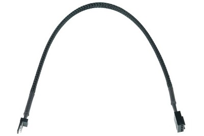 (19,67 EUR/m) Phobya Adapter 3Pin Buchse auf 4Pin PWM Stecker | Schwarz 30cm