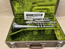 1973 Getzen 300 Series Nickel Cornet With Hard Case