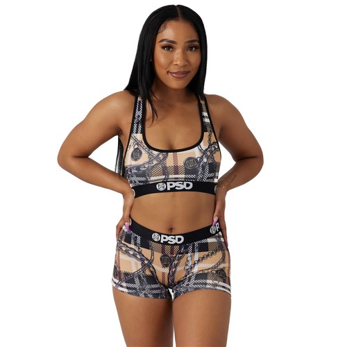 Damen Tartan Lux Sport BH, Multi, M - Bild 2 von 7