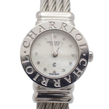 CHARRIOL Saint-Tropez Mini Quartz Ladies Watch, Shell Dial with 12 Diamonds,