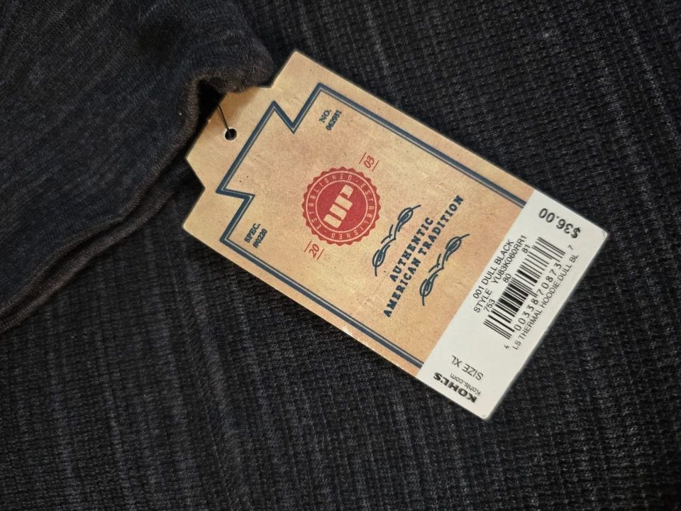 Moletom com capuz Urban Pipeline masculino preto maçante manga longa GG novo com etiquetas - Imagem 4 de 4