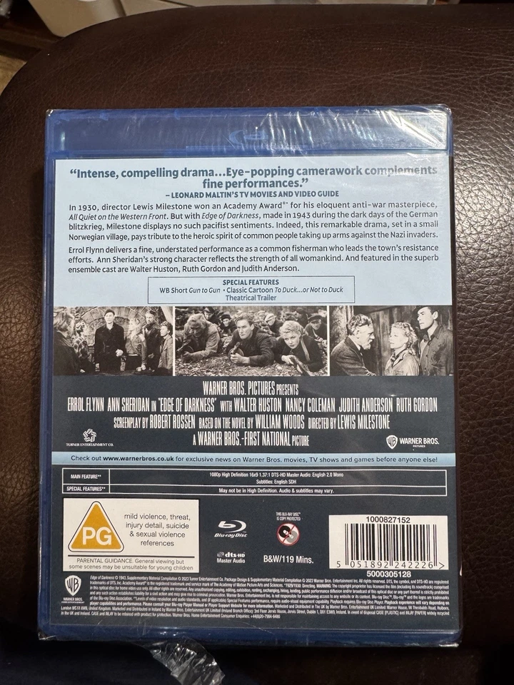 Edge of Darkness [1943] Special Edition Blu Ray All Regions -Errol Flynn - Image 2 of 2