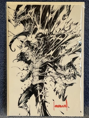 🔥AMAZING SPIDER-MAN #1 Signed KAEL NGU virgin B&W cover Ltd to 250 copies! NM🔥