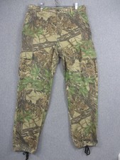 Vintage Realtree Cargo Pants Mens 36x34 Camo Hunting Drawstring Hem USA Made