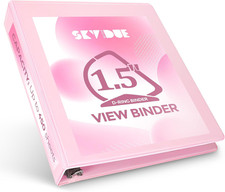 3 Ring Binders, 1.5 Inch D-Ring, Pink Holds 450 Sheets of 8.5X11 Paper, Custom