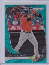 * YORDAN ALVAREZ * 2020 PRIZM TEAL BLUE WAVE REFRACTOR HOLO RC # 181