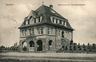 Postcard *, Bendorf - restoration to the steamer landing site (AB) 20241 