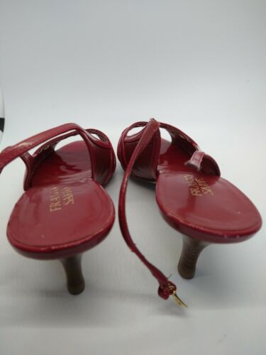 Franco Sarto Slipper Sandalen Absatz rote Schnalle S011 - Bild 3 von 6