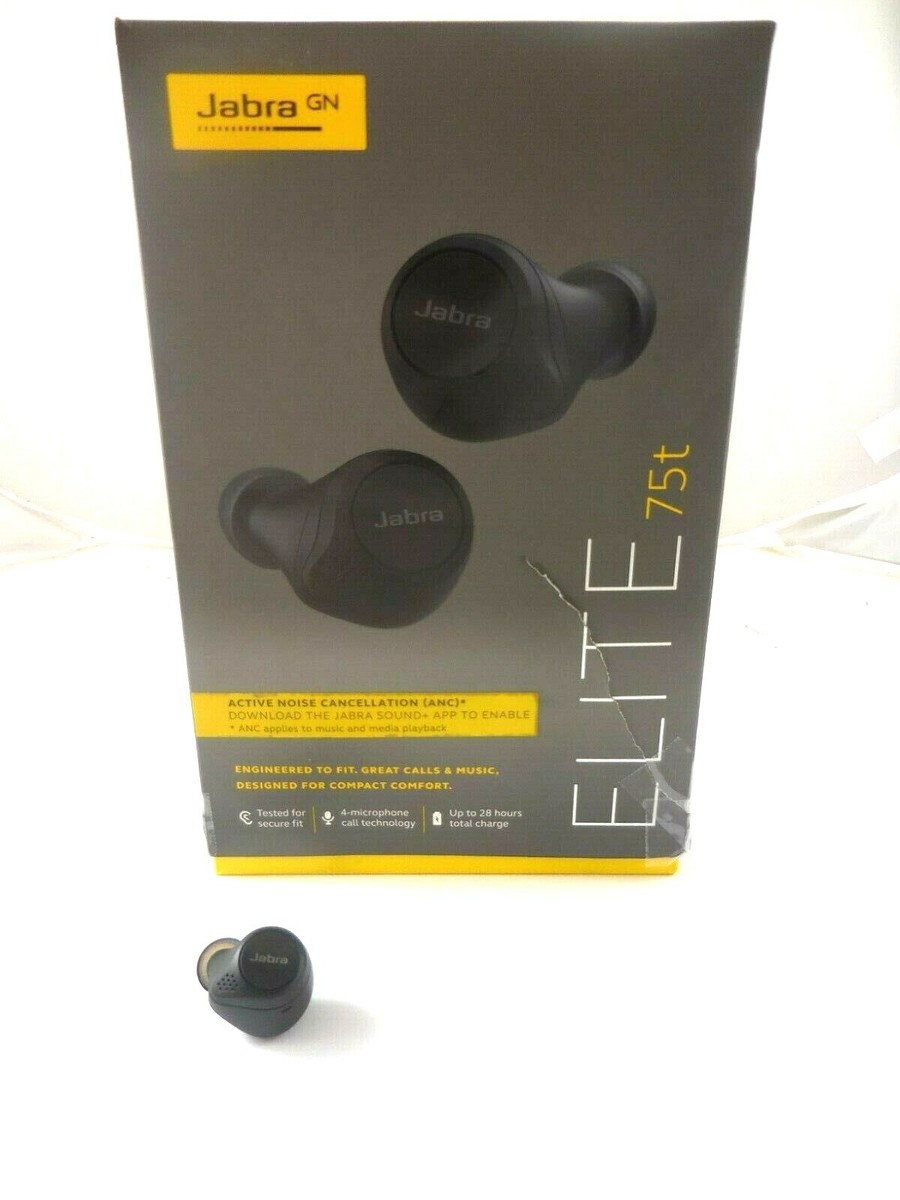 Jabra Elite 75t True Wireless Earbuds - Black for sale