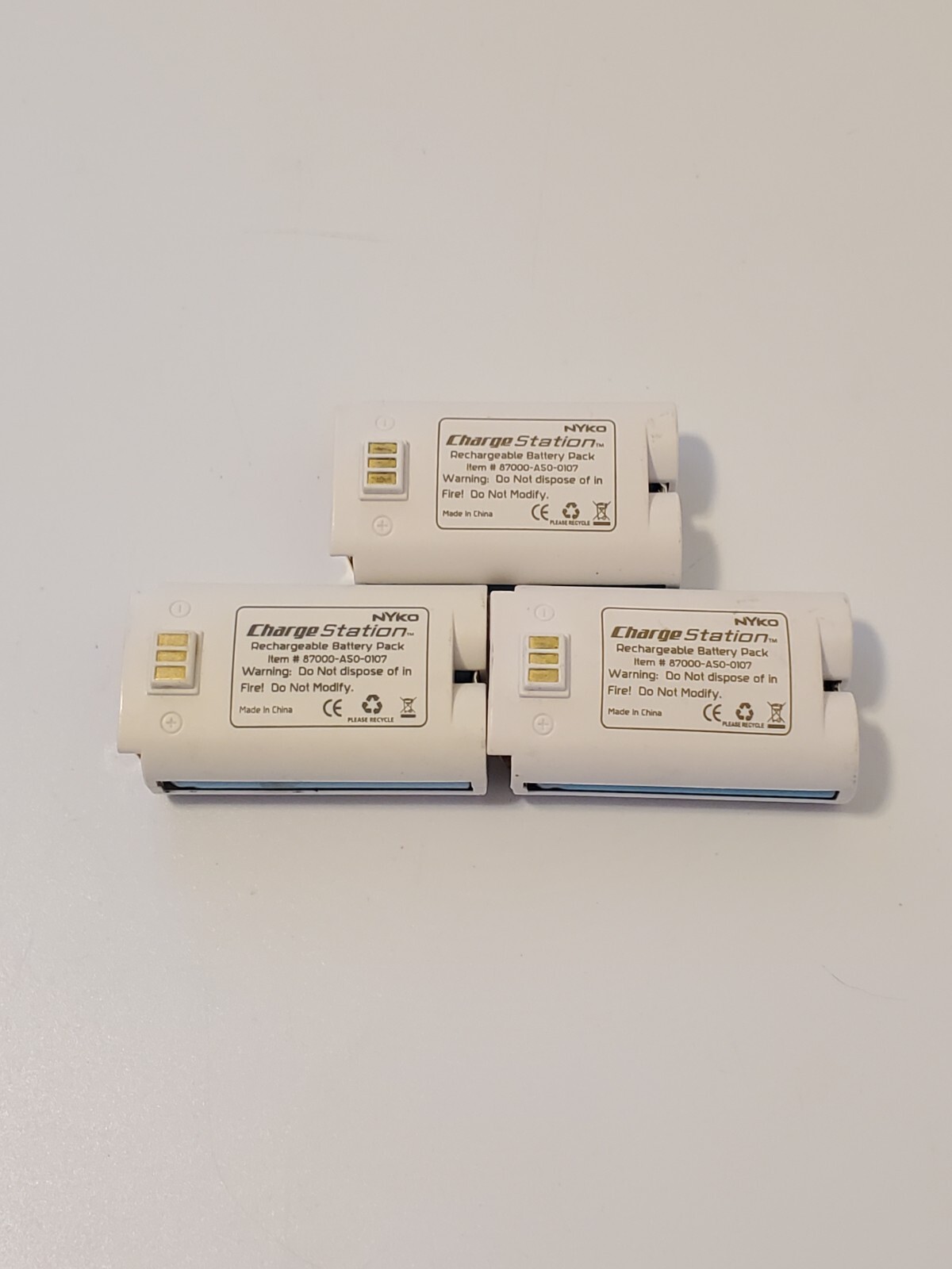Lot Of 3 Nyko Charge Station Nintendo Wii Remote Battery Pack