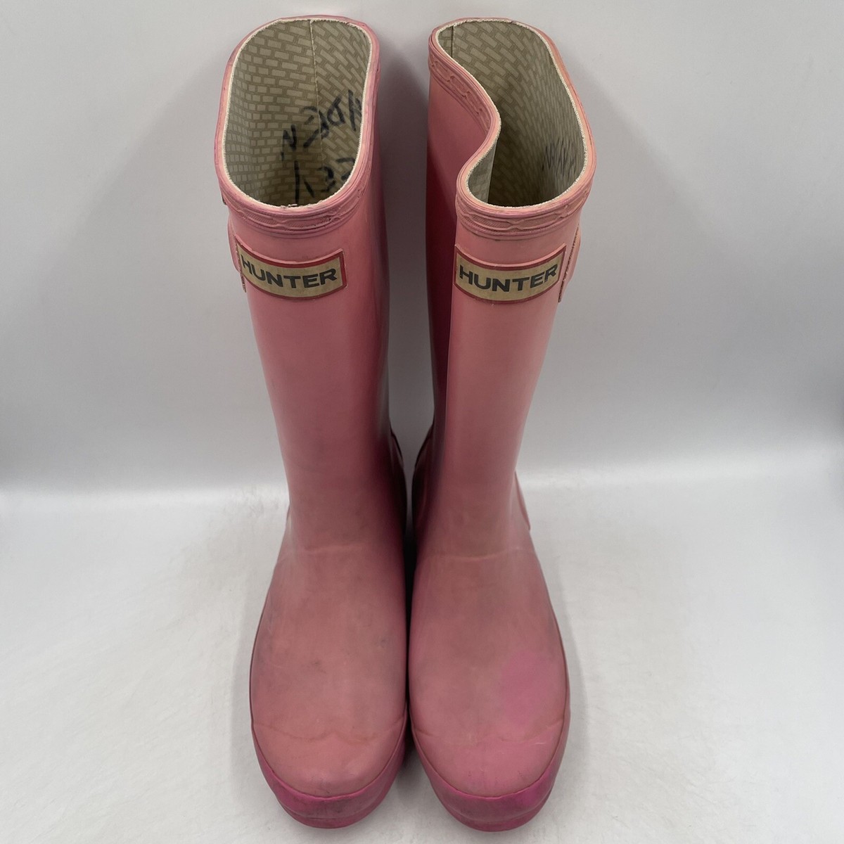 PINK HUNTER WELLINGTON BOOTS WELLIES SIZE UK HIGH RAINPROOF