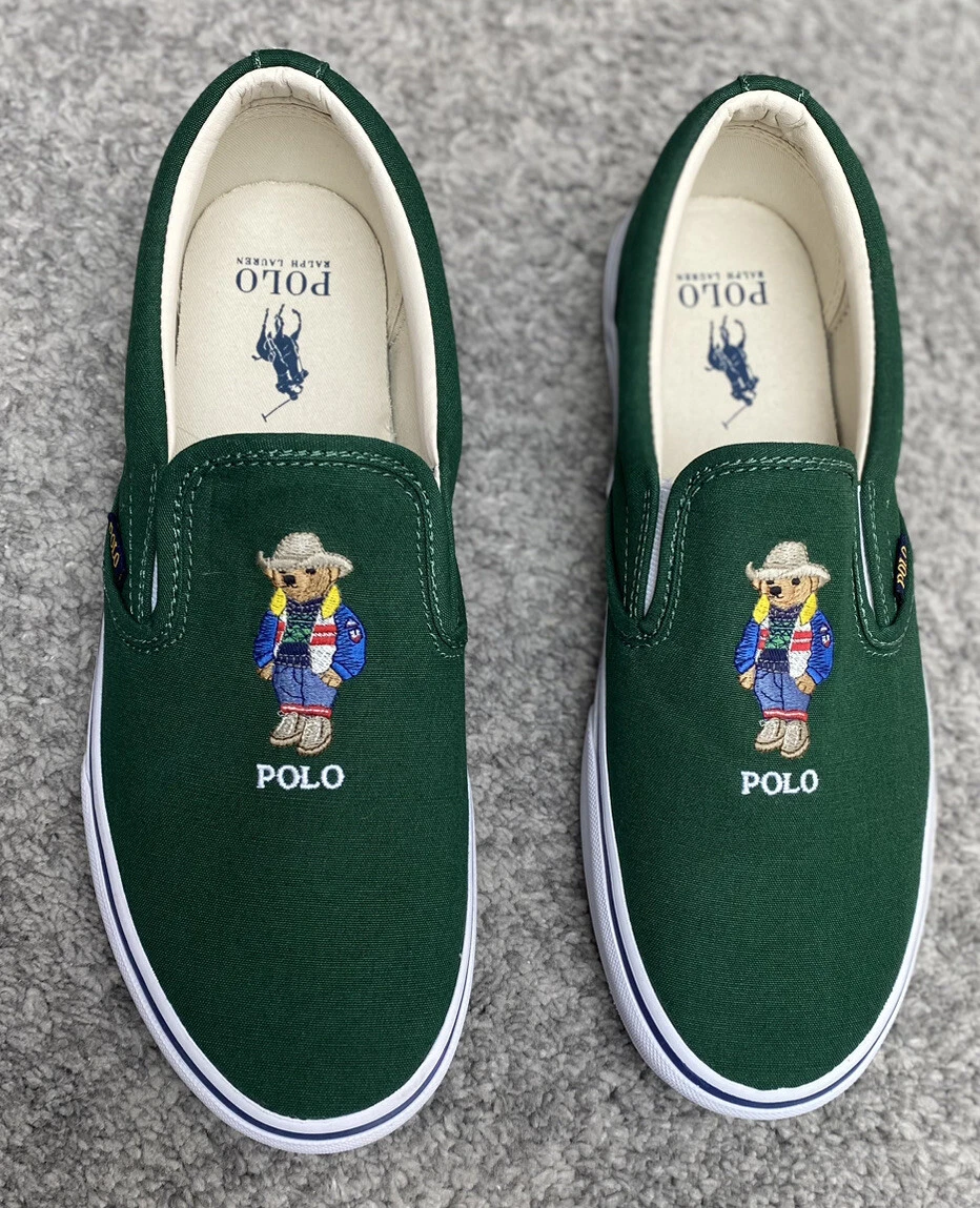 Ralph lauren shop green trainers