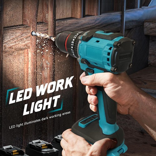 3in1 Brushless Cordless Drill Electric Combi Drill Driver Hammer For Makita 18V - Picture 2 of 16