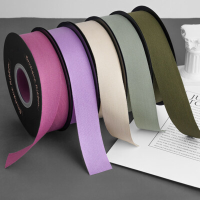 18M Reel Plain Ribbon Solid Color Tape - 1cm 1.5cm 2.5cm Widths - 27 Colors