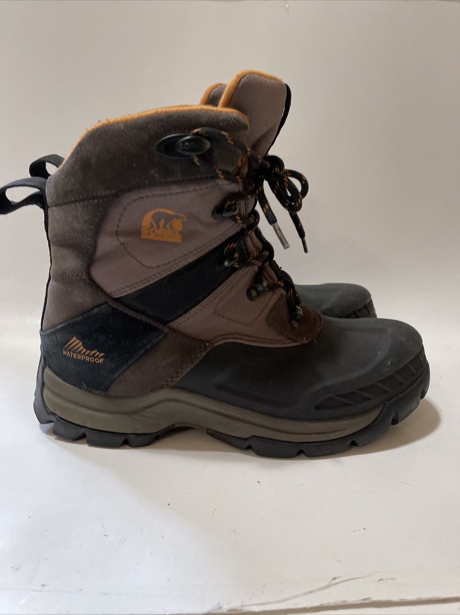 Sorel Timberwolf Mens 7.5 Winter Boots Brown Waterproof