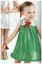 HOLIDAY CHRISTMAS Dance COSTUME Be a Bell green Faux Sequin Bellringer