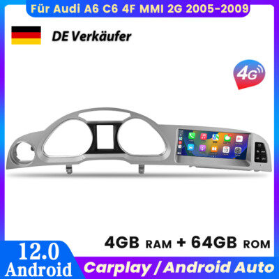 Für Audi A6 C6 4F MMI 2G 2005-2009 8.8'' Android Autoradio Carplay GPS NAVI 4+64G