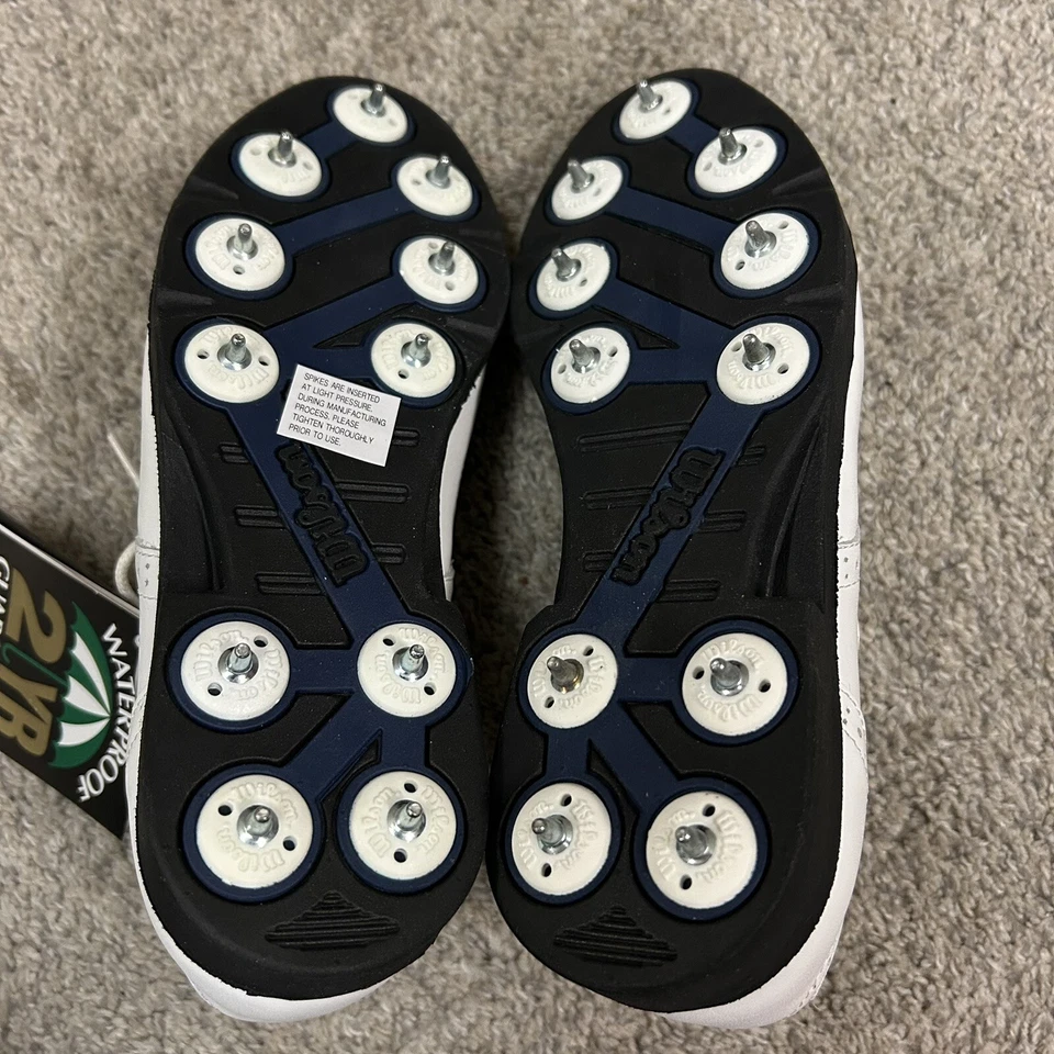 Zapatos de golf Wilson Staff para mujer picos de metal talla 5,5 blancos nuevos con defectos Foto 3 de 4