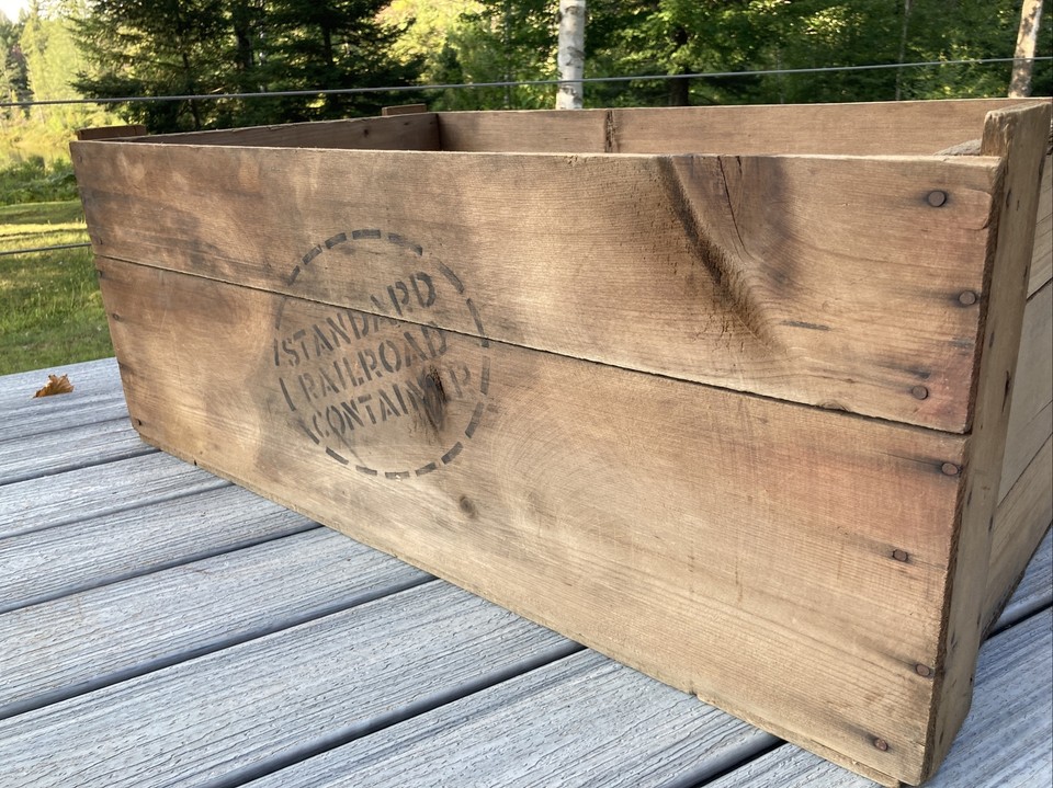 XL Vintage Wooden Crate Copeland Ryder Shoes Jefferson Wisconsin Wi ...