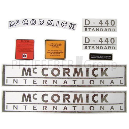 Aufklebersatz pas f. McCormick, IHC DLD 2, DED 3, DGD 4, D 212 - D440 V-Nr. 154