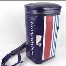 Vineyard Vines Insulated Cooler Backpack Whale Portable 10 Can Red White Blue