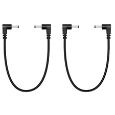 2 Pack 1 ft 3.5mm x 1.35mm 90 Degree Right Angle Male to Male Right Angle DC ...