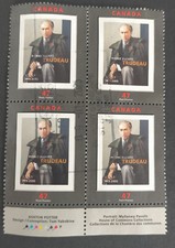 Used Canada stamp 2001 Pierre Trudeau (Former Prime Minister) Commemoration 4X