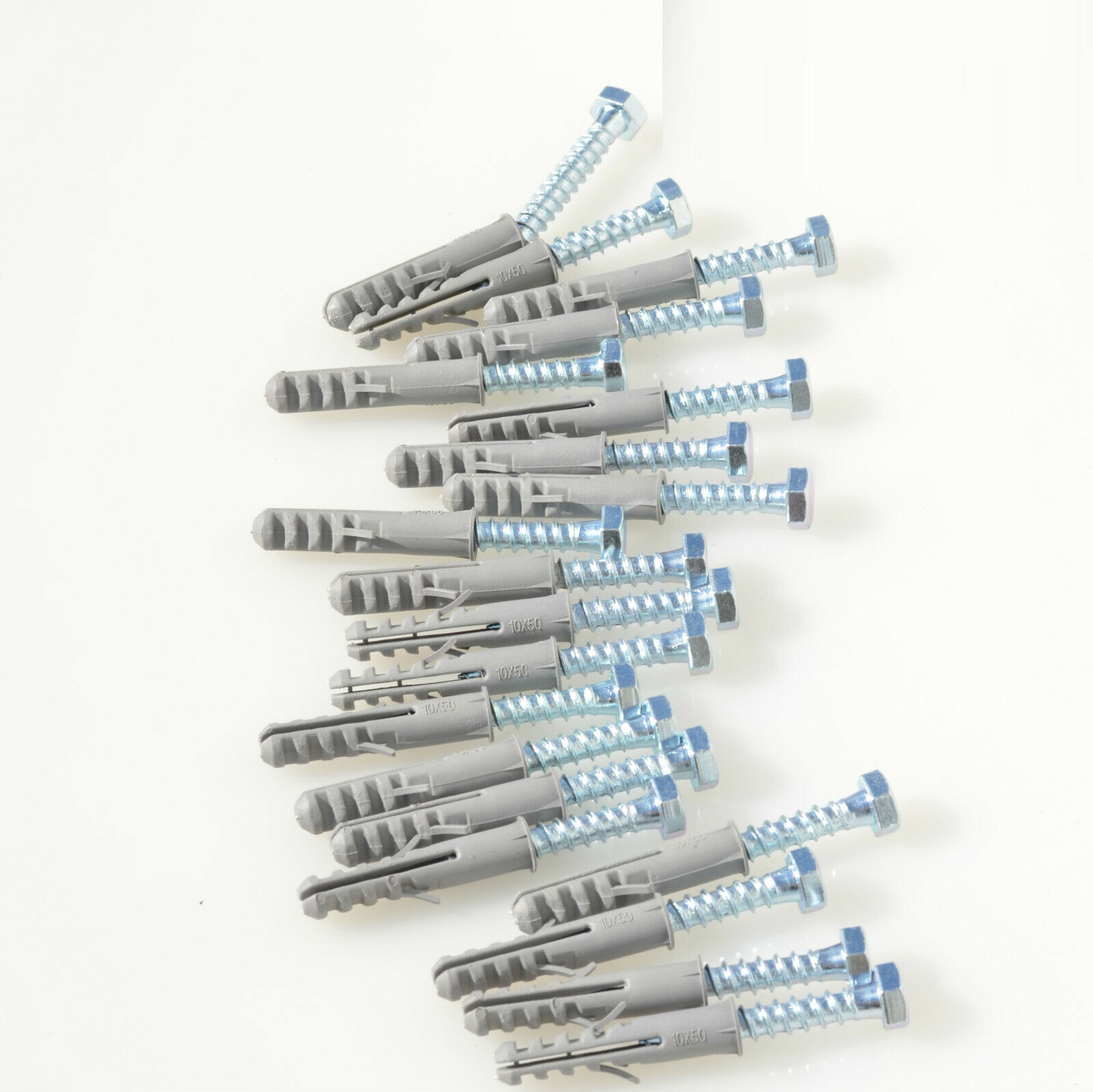 20X COACH BOLTS AND RAW PLUGS FOR SKY DISH / LCD / PLASMA / AERIAL WALL