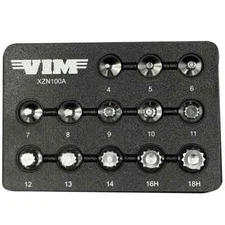 VIM XZN100A S2 Triple Square 3/8" dr Stubby Bit Driver Socket Set sz408 (13pc)