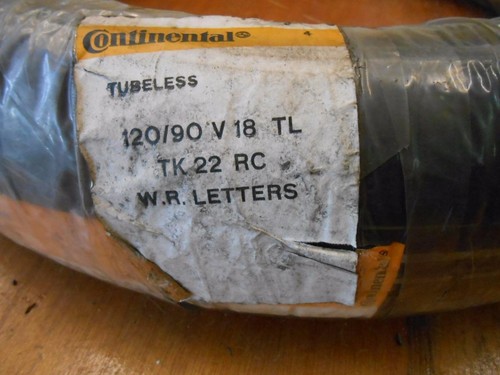82-83 HONDA CB750SC NIGHTHAWK CONTINENTAL FRONT TIRE RWL 120/90-18 WHITE LETTER - Picture 2 of 10