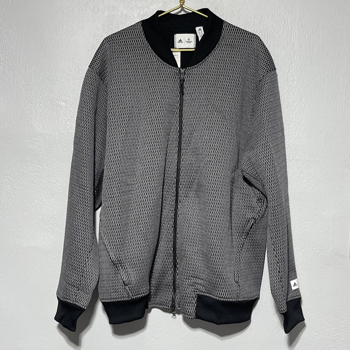 Adidas ATHLETICS X REIGNING CHAMP Silver Black Jacket Zip Up