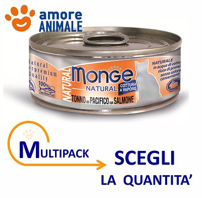 Multipack Monge Cat Natural - Thunfisch Die Pazifik Mit Salmone 80 Gramm